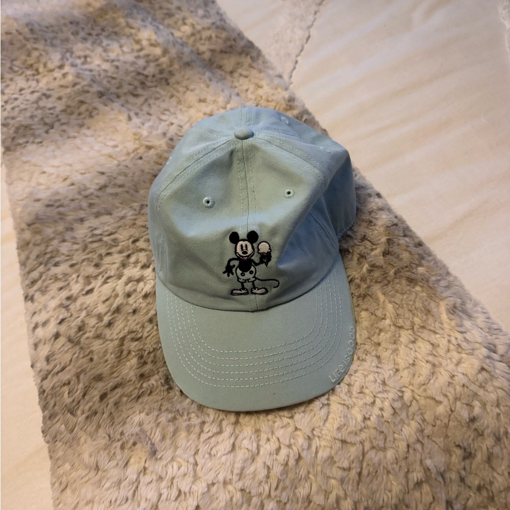 Women’s Life is Good baseball cap featuring steam boat Willie